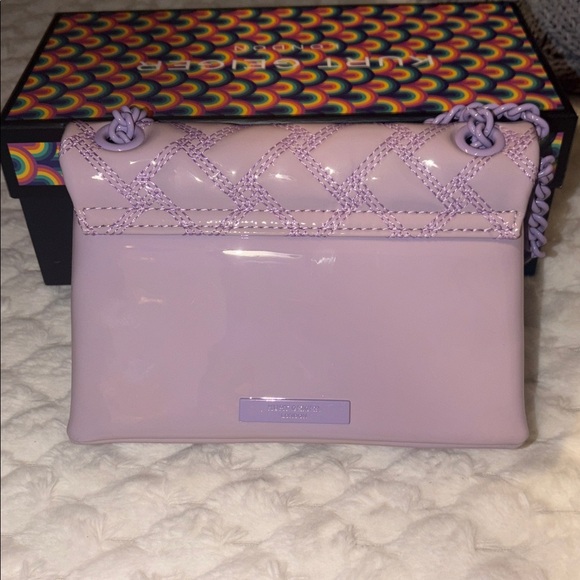 Kurt Geiger Lilac Woven Shoulder Bag - Picture 3 of 4
